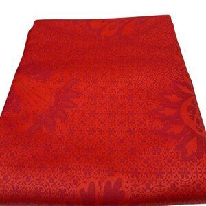 French Country Tablecloth Coated Cotton Ribeauville Jacquard Red 60x96 NEW